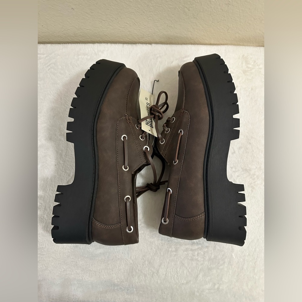 No Boundaries Brown and Black Platform Shoes